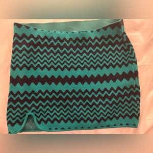 Urban Outfiters Mini Skirt Blue&Green